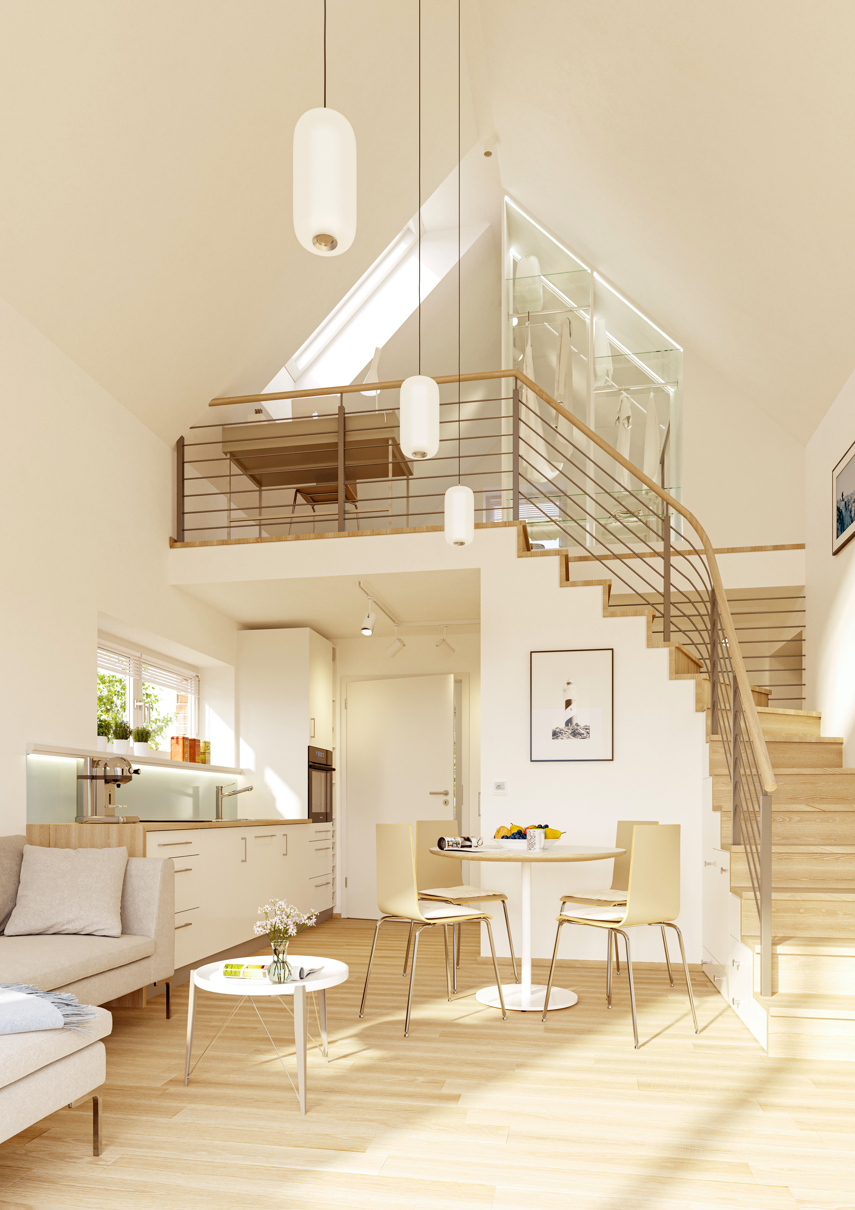 Woonkamer met vide